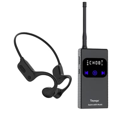 Tayogo Swimming Headphones, Underwater Headset, Swim Ear-Buds for Spotify, Audible, YouTube, NO Mp3 Download, Swim Music Combo