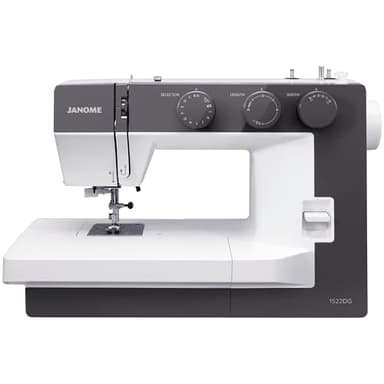 Janome 1522DG Mechanical Sewing Machine - Aesthetic Dark Gray Sewing Machine for Beginners, 22 Built in Stitches, 1 Step Buttonhole, Heavy Duty Metal Frame, Built in Needle Threader for Easy Use