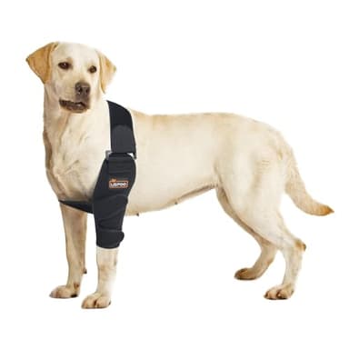 TIPOOP Dog Elbow Brace L for Left Leg – Supportive Brace for Dogs with Elbow Issues Like Arthritis, Dysplasia, Hygroma – Lightweight Shoulder Wrap – Size L for Large Breeds
