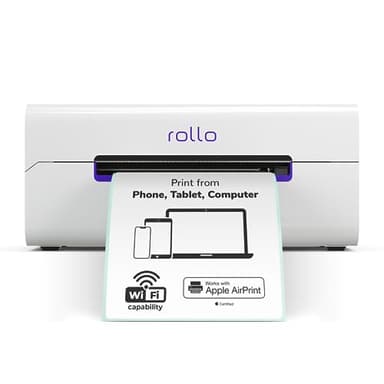 Rollo Wireless Shipping Label Printer - Wi-Fi Thermal Label Printer 4x6 for Shipping Packages - AirPrint from iPhone, iPad, Mac - Supports Windows, Chromebook, Android, Linux