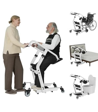 VOCIC Sit to Stand Lift, One-Step Stand Assist Lift for Elderly, Patient Lift Chair Transport Unit with Wheels, Fall Prevention & Muscle Building, AY03 2026 Upgraded