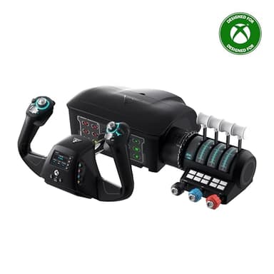 Turtle Beach VelocityOne Flight Universal Control System - Xbox Series X & Xbox Series S, Xbox One & Windows 10 & 11 PCs with Yoke Handle, Throttle Quadrant, Trim Wheel & Rudder Controls