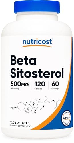 Nutricost Beta Sitosterol 120 Softgels, 500mg - Non-GMO, Gluten Free Supplement, 60 Servings