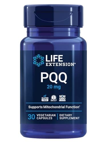 Life Extension PQQ, pyrroloquinoline Quinone, 20 mg, Promotes The Growth of New Mitochondria, Gluten-Free, Non-GMO, Vegetarian, 1 Daily, 30 Capsules
