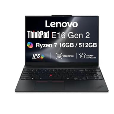 Lenovo ThinkPad E16 Gen 2 Business Laptop 16.0" IPS FHD+ Display (AMD Ryzen 7 250 (>Ryzen 7 7735U), 16GB DDR5, 512GB PCIe SSD, Copilot, Backlit Keyboard, Fingerprint , Wi-Fi 6, 1080p Webcam, Win11Pro)