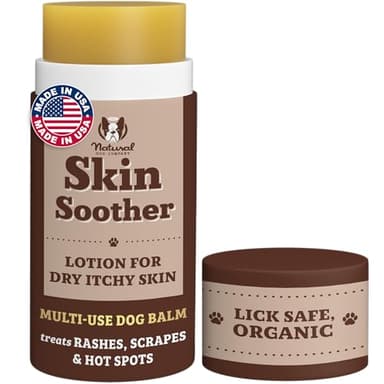 Natural Dog Company Skin Soother Balm for Skin Irritation, Allergy and Itch Relief for Dogs, Hot Spot Treatment, Dog Moisturizer for Dry Skin, Healing Ointment with Coconut Oil & Vitamin E, 2 oz Stick