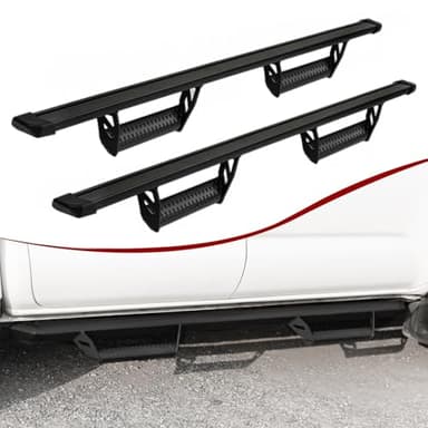 Dermon Drop Down Hoop Style Running Boards for 2005-2023 Toyota Tacoma 2nd 3rd Gen Double Cab Crew Cab 4 Doors Side Steps Step Bars Nerf Bars Aluminum