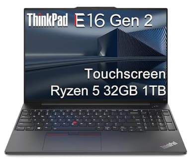 Lenovo ThinkPad E16 Gen 2 Business Laptop (16" FHD+ Touchscreen, AMD Ryzen 5 7535U (> Intel i7-1255U), 32GB DDR5 RAM, 1TB SSD) Fingerprint Reader, Webcam, Wi-Fi, Ethernet, Win 11 Pro w/ Copilot