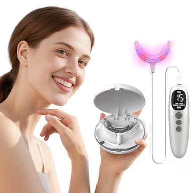 RED+Blue, RED, Blue Light Therapy for Gums, LEDs Periodontal Light, Gum Health Repair Bleeding Gums and Teeth Whitening Accelerator, with Tray Storage Case