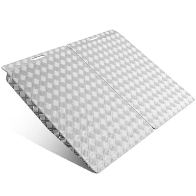 gardhom 33" x 48" Shed Ramp for Riding Mower 1500 LBS/Pair Capacity Aluminum Anti-Slip Ramps for Lawn Mower Snow Blower Motorcycle Garages Barns (2PCS)