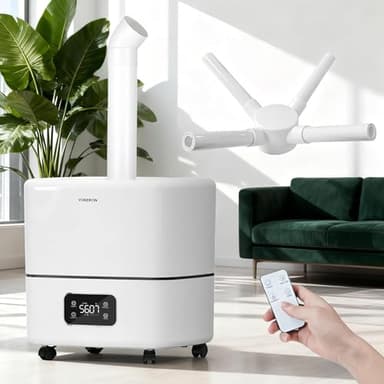 YOKEKON 30L/7.93Gal Humidifier Large Room,5000 sq.ft Commercial Whole House Humidifier, Top-Fill Humidifiers for home with Extension Tube, Ideal for Plants, Office, Warehouse & Greenhouse