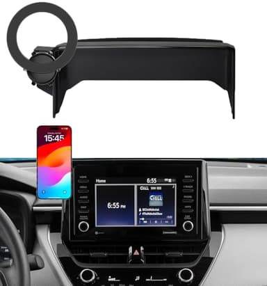 TELON Car Phone Holder for 2019-2025 Toyota Corolla & 2023-2025 Corolla Cross – 8-Inch Screen Clip Mount, 360° Rotation, Compatible with MagSafe (8 inch Screen only)