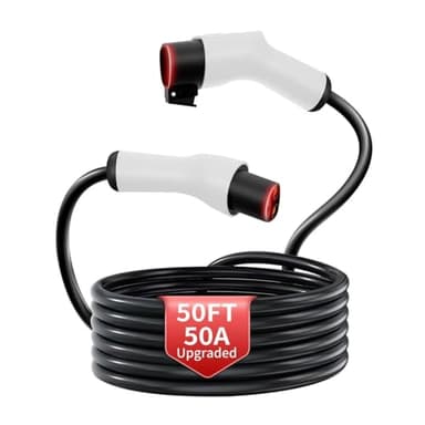 WenStorm for Tesla Extension Cord 240V, Compatible with Tesla Model X/Y/3/S, 50FT Extra Long Charging Cable for Tesla Home Charging and Mobile Charger(50FT,White)