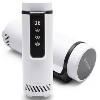 ZLPTEAM Portable Insulin Cooler with USB Charger - Diabetic Travel Medication Cooler, Car Refrigerator for Medicine Storage, Compact Cooling Organizer (Requires Continuous Power) White