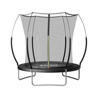 SkyBound 6 FT Springfree Trampoline for Kids and Adults - Springless Small Trampoline with Enclosure for Indoor and Outdoor - Recreational Trampolines Bungee Cords - No-Gap Design - Black