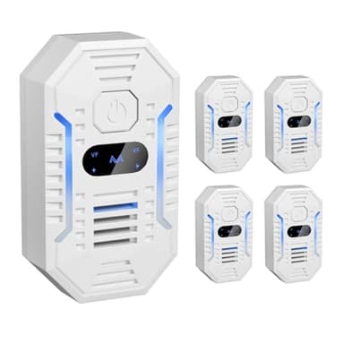 4 Packs Ultrasonic Rodent Repellent Indoor Insect Repeller Plug in, Repellent Roach, Mouse, Bugs, Mosquito, Mice, Spider, Repellent Ultrasonic