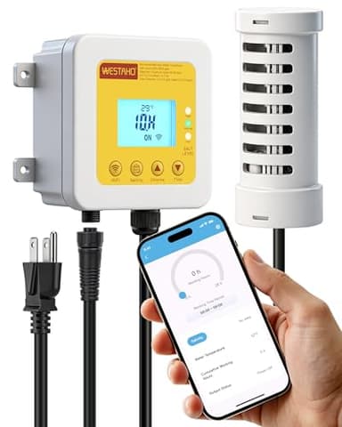 WiFi Salt Chlorine Generator, Westaho Hot Tub Salt Water Conversion Kit with USA Titanium Salt Cell, APP Monitoring & Real-Time Salt Alerts, for Swim Spas Up to 2,200 Gallons