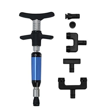 Chiropractic Tool, Manual Chiropractic Spine Adjusting Corrector, Portable Spine Chiropractics Impulse Adjuster Spinal 6 Levels Forth Heads Spinal Massager Adjustment Kit(4 Heads)