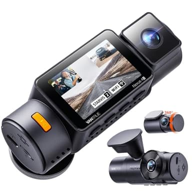 Vantrue New N4S 3 Channel Dash Cam, Front Rear Inside 2.7K+1440P+1440P Dashcam for Cars, Front and Rear Dual Channel, PlatePix™ Tech, STARVIS 2 Night Vision, Parking Mode, Wi-Fi, Support 1TB (RC18)