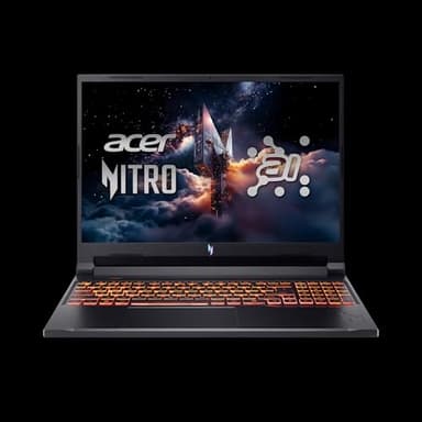 acer Nitro V 16 AI WUXGA (1920 x 1200) IPS 180Hz Gaming Laptop AI PC, AMD Ryzen 5 240 Processor, NVIDIA GeForce RTX 5050 8GB GDDR7 VRAM, 16GB RAM, 512GB SSD, (16", R5, RTX5050)