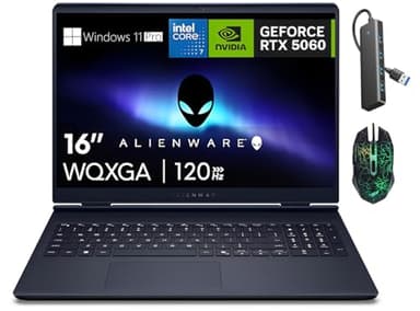 Alienware 16 Aurora Gaming Laptop, AC16250 16" WQXGA Display• 120Hz• Intel 10-Core 7 240H• 32GB DDR5 RAM• 1TB SSD• NVIDIA GeForce RTX 5060 8GB• Backlit KB• Wi-Fi 7• Win 11 Pro, Seibosfy