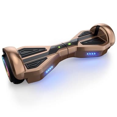 XERATH All Terrain hoverboards for a 7-12 year old,electric scooter with Bluetooth Speaker,self balancing scooters with 6.5 inch LED Wheels&Science Fiction Design (Rose)