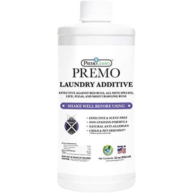 Bed Bug & Mite Laundry Detergent Additive By Premo Guard – 32 oz – Child & Pet Friendly – Stain & Odor Free – Best Natural Non-Toxin Treatment