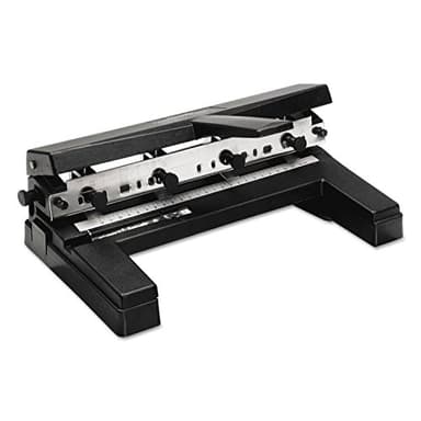 Swingline 3 Hole Punch Heavy Duty, 40 Sheet Capacity Three Hole Puncher 3 Ring, Adjustable 2-4 Hole Paper Punch, Black (74450)