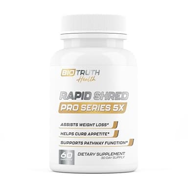 Nutrimend IQ Rapid Shred Pro Series 5X | Supports GLP-1 Pathway Function | Weight Loss Pills for Women & Fat Burner for Men + Appetite Suppressant Supplement | 3rd Party Tested Formula - 60 Capsules