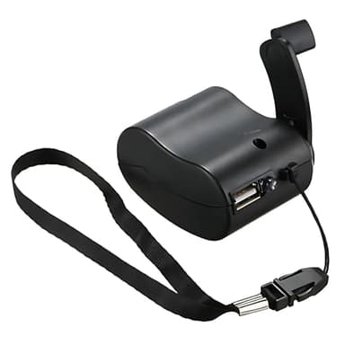 Hand Crank Charger Manual Generator Mobile Phone Emergency Charger USB Charger Emergency Charge USB Charger-Black 1 Size Handy and Professional