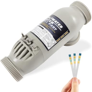 R0452400 PLC1400 Salt Cell Replacement for Jandy AquaPure PureLink Systems, for APURE700 APURE1400 PLC700 PLC1400, 3-Port 14-Blade Design, 1.25 Lbs/Day Chlorine Production, for Pools - 45,000 Gallons