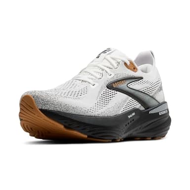 Brooks Men’s Glycerin GTS 22 Supportive Running Shoe - White/Grey/Black - 10 Medium