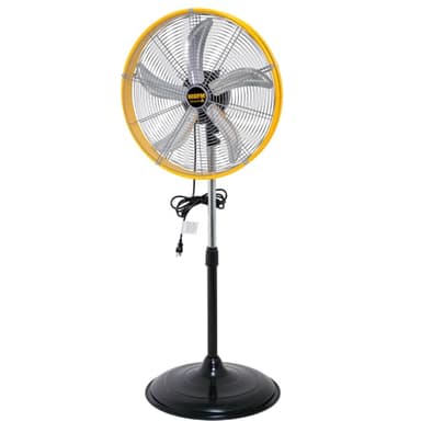 HiCFM 5100 CFM 20" High Velocity Oscillating Metal Stand Fan with 3-Speed Setting, Heavy-Duty Cooling Pedestal w Powerful 1/5 HP Motor for Commercial or Industrial