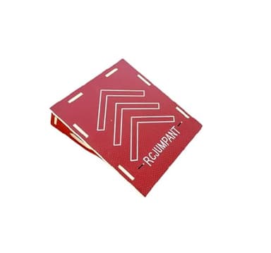 Kids Skateboard & Bike Ramp,RC Car & Dirt Bike Jump Ramp– Heavy-Duty BMX, Scooter – 3 Sizes, Portable, Non-Slip– Easy Assembly, No Tools Needed (Red, 26 "L x 24" W x 8 "H)