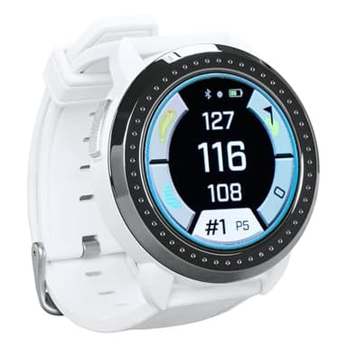 Bushnell Golf iON Elite GPS Watch – Color Touchscreen, Slope‑Adjusted Yardages, 38,000+ Courses, Shot Tracker, USB‑C, Magnetic Charger – White