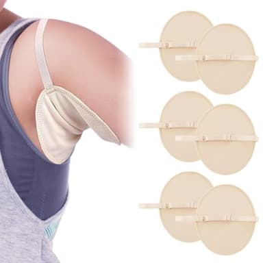 3 Pairs of Underarm Sweat Pads for Women, Sweat Pads for Under Arms, Underarm Reusable for Men and Women, Comfortable and Breathable (Nude Color)