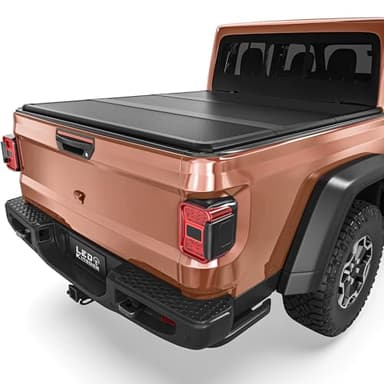 LEDKINGDOMUS Hard Tri-fold Truck Bed Tonneau Cover Fits for Jeep Gladiator JT 2020 2021 2022 2023 2024 2025 2026 with 5 ft Bed