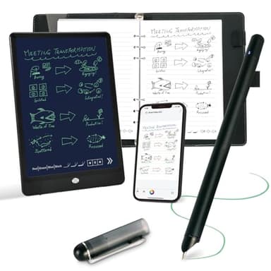 Smart Pen for Note Taking Set Real-Time Paper-to-Digital, Smart Digital Notebook with Pen for Meeting Class Creation, Convert to Text, Store, and Share Your Handwritten Notes via App(iOS/Android)