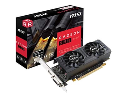 msi Gaming Radeon 550 64-Bit HDMI/DVI 2GB GDRR5 HDCP Support DirectX 12 VR Ready OC Graphics Card (550 2GT LP OC)