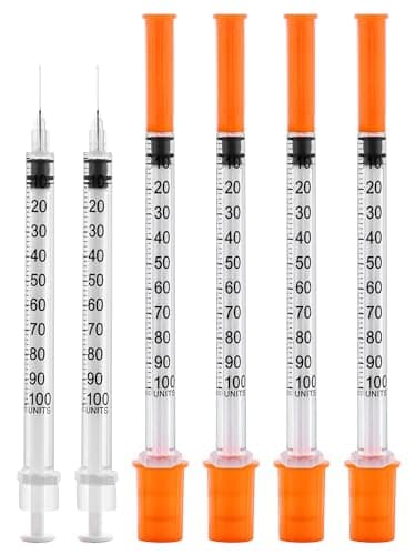 29G 1cc 1/2" Syringe with Needle - Disposable Individual Package-100 Pack