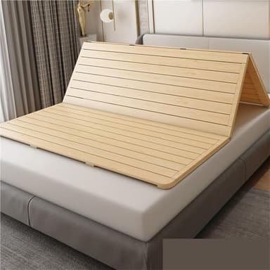 uxcvvzz Wooden Semi-Folding Slatted Bed, Mattress Support Japanese Floor Futon Mattress, Slatted Frame Floor Sleeping Bedding, Wooden Roll-Up Slatted Bed,120x190cm/47.2x74.8in