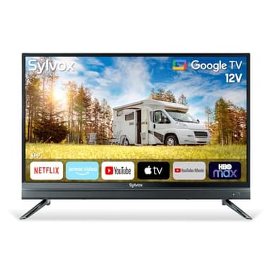 SYLVOX Smart RV TV, 32" 12V TV for RV Camper 1080P DC/AC Powered Television, Support Google, Download APPs, Bluetooth WiFi, Smart TVs for Home Car Campervan Truck