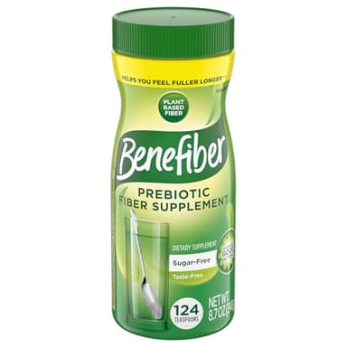Benefiber Daily Prebiotic Fiber Supplement Powder for Digestive Health, Daily Fiber Powder, Unflavored - 62 Servings (8.7 Ounces)