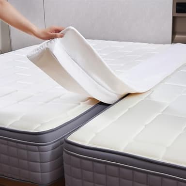 Vekkia Split King Gap Filler for Adjustable Bed,Twin to King Bed Converter Kit,Bed Bridge Twin to King,Mattress Connector with Washable Cover,for Guests Stayovers,Family Room(75in×10in)