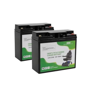 Casil 12V 18Ah SLA Battery – 2 Pack – Replacement for Mobility Scooters, Wheelchairs, Pride Go-Go, Jazzy Power Chairs, Gogo Elite Traveller