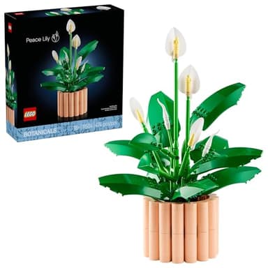LEGO Botanicals Peace Lily Flower Building Set for Adults - DIY Bedroom, Book Shelf & Office Decor for Women & Men, Ages 18+ - Gift for Birthdays - Artificial Flowers Crafting Kit - 11504