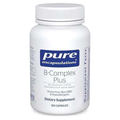 Pure Encapsulations B-Complex Plus - B Vitamins Supplement to Support Neurological Health, Cardiovascular Health, Energy Levels & Nervous System Support* - with Vitamin B12 & More - 120 Capsules