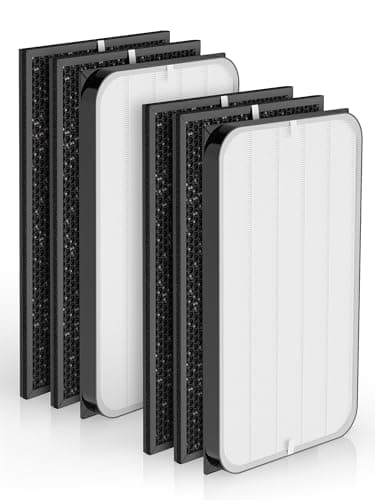5500 Replacement Filter Compatible with Air Doctor 5500, 5000 and 5500i Air Purifiers, 2 Premium Efficiency Filters and 4 Carbon Filters, Compare to Part#ADF5005/ADF5006