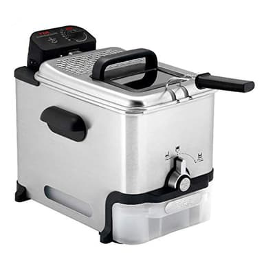T-fal 3.5L Stainless Steel Deep Fryer with Basket for Home Use, 1700W, Deep Fryer with Oil Filtration, Temp Control, Digital Timer