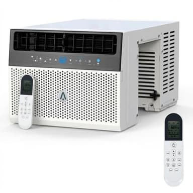 8000 BTU Mini Window Air Conditioner Heat Pump, WiFi Enabled Ductless AC Heater System for Up to 350 Sq Ft, Inverter Energy Saving, Ultra Quiet, 5 Modes, 4D Airflow, Remote Control